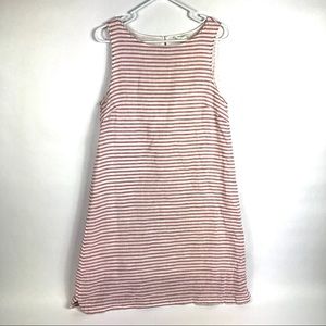 Beach Lunch Lounge Dress Linen Blend Red Stripes